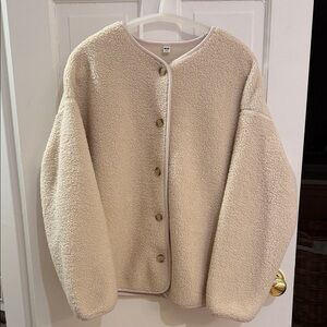 Uniqlo Pile Lined Fleece Relaxed Cardigan S